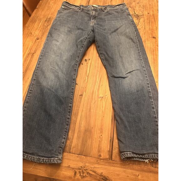 Eddie Bauer Men’s Flannel Lined Jeans Pants Size 36 X 30 Straight Hiking Camping - Picture 1 of 16